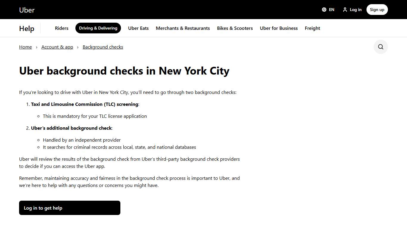 Uber background checks in New York City Driving & Delivering Uber Help